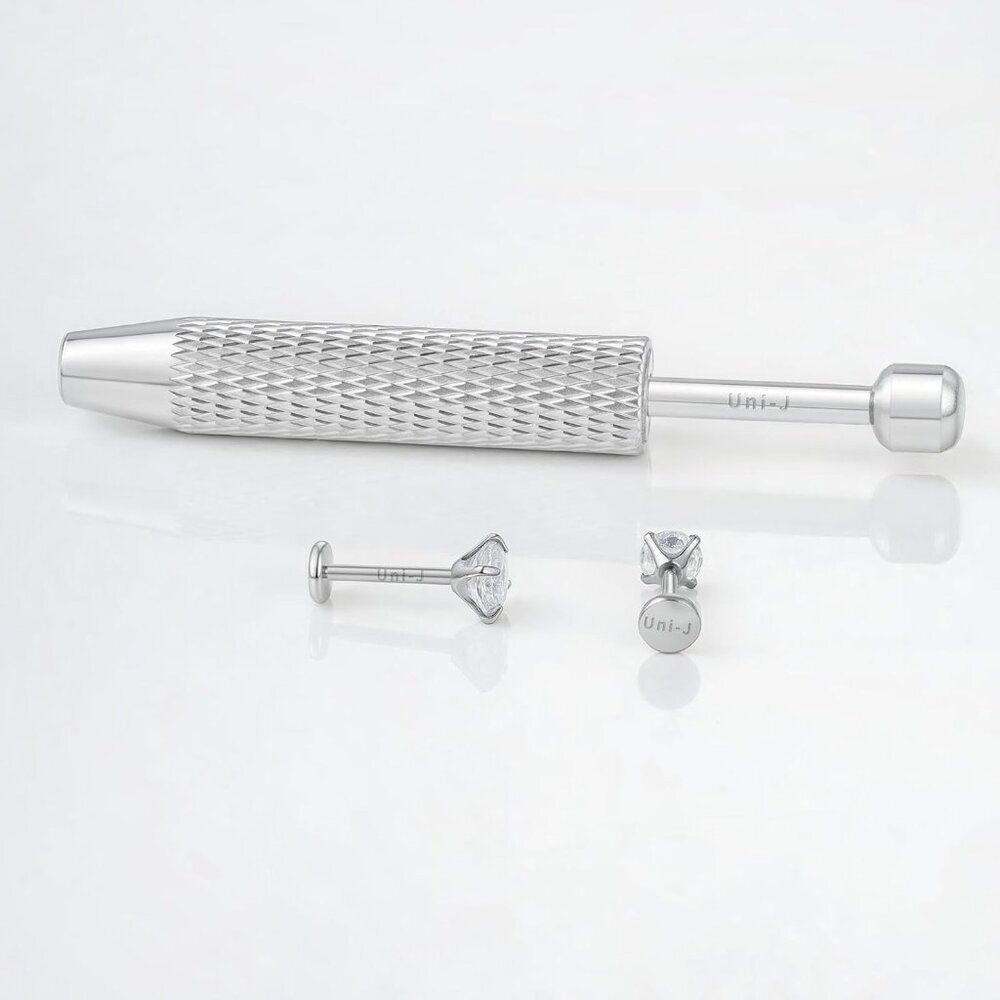 Flat Back Stud Earrings Hypoallergenic Stainless … - image 3